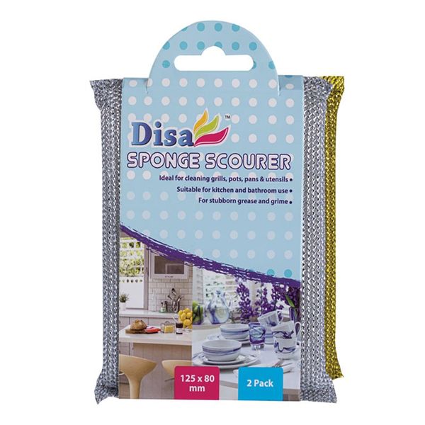 Sponge Scourer - Cleaning Accessories - Household - 125 mm x 80 mm - 2 Pack