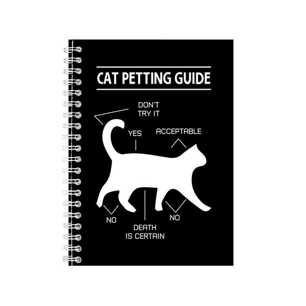 Cat Petting Guide Notebook Pet Gift Idea A5 notes 122