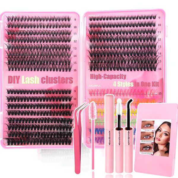 1 Set of Segmented False Eyelash Set, Eyelash Book Single Cluster