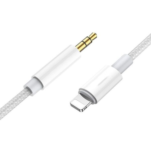 Lightning to Aux 3.5 Audio Adapter 8 Pin Jack Aux Cable for iPhone - White