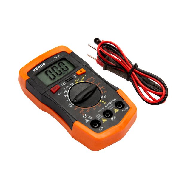 Kendo - Digital Multimeter, Ohmmeter &amp; Voltage Tester - 600V