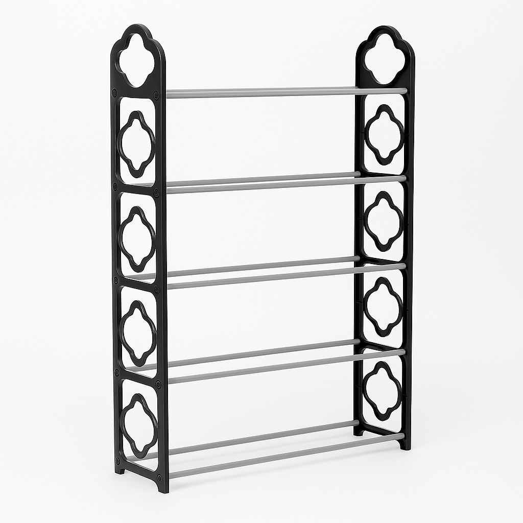 5-Tier Shoe Rack Organizer - Space-Saving Storage Shelf for Home and Entryway