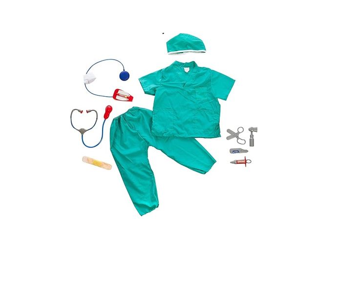 Doctor And Nurse Costume Set - Pretend Role Play Outfit With Accessories