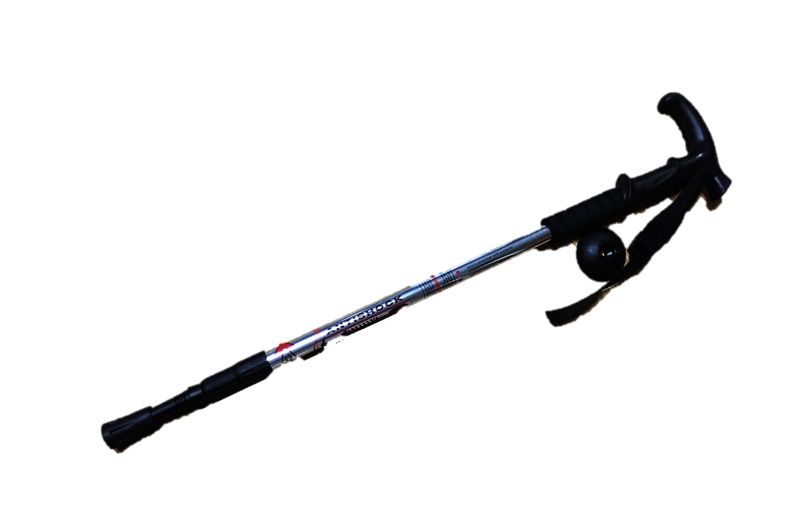 Hiking Stick - Telescopic Hook Handle - Silver
