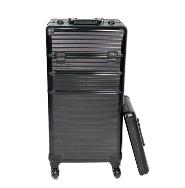 4 IN 1 Pro Rolling Makeup Cosmetic Train Case with Lock &amp; Lid - Y160
