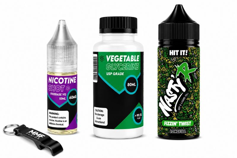 Nasty R MMF Longfill 120ml e-liquid - Fizzin' Twist 5mg (Pack of 4)