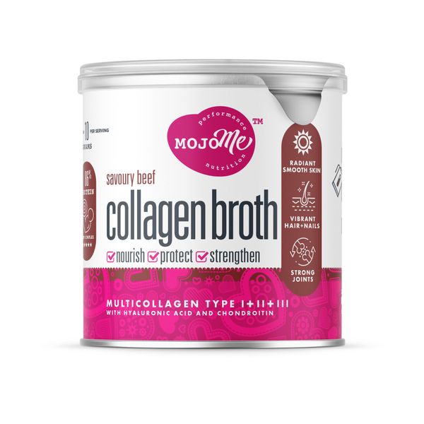 MojoMe Instant Collagen Broth - Savoury Beef - 20 Servings