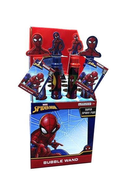 Spiderman Bubble Wand with Topper Assorted - Blindbox