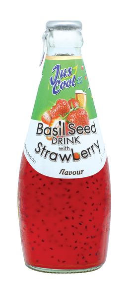 Jus Cool Basil Seed Drink Strawberry 290ml x 24