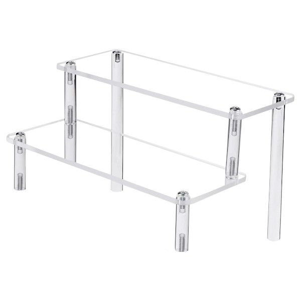 Transparent Two-Tier Acrylic Storage Rack With Easy Assembly | Shop ...