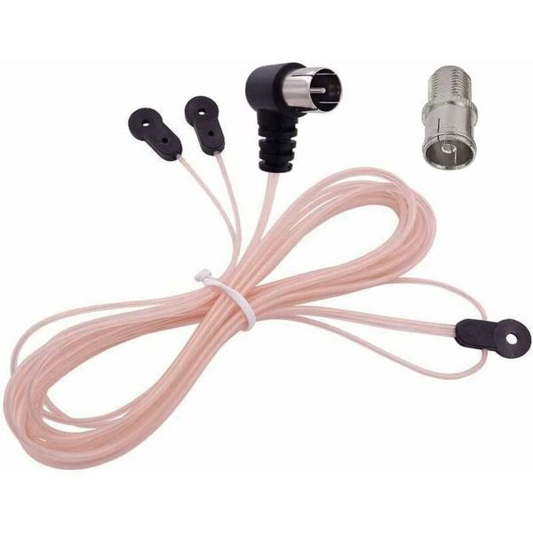 FM Dipole Antenna 75 Ohm F Male Connector Stereo Audio Radio Receive