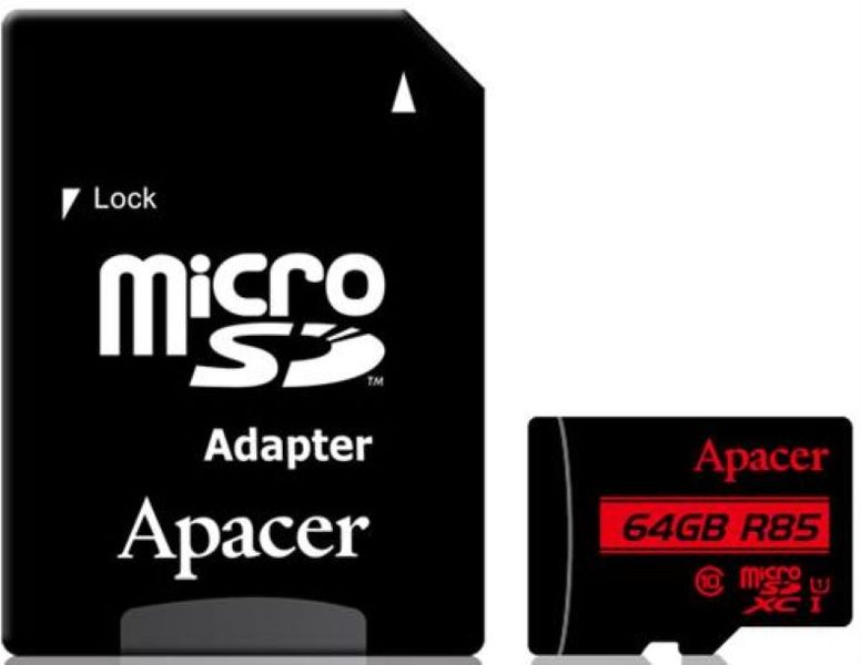 Apacer 64GB Class 10 Micro-Sd with Adaptor