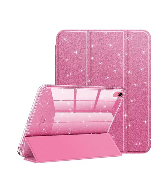 Shockproof Glittering Pink Cover Compatible With iPad(A16) 11th/10th Gen