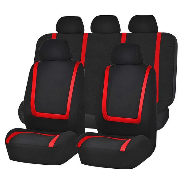 AUSMA Car Seat Cover Full Set Universal Polyester Fabric Composite Sponge