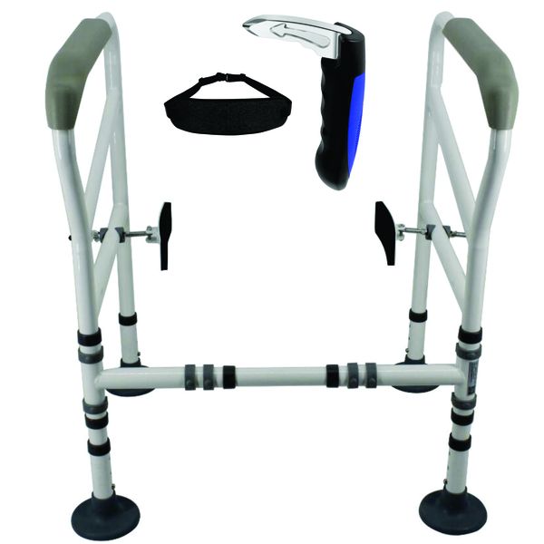 Stand Alone Toilet Safety Rails,Medical Bathroom Rails for Elderly/Disabled