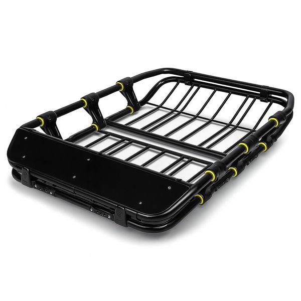 Heavy-Duty Universal Roof Cargo Basket - Steel Luggage Carrier
