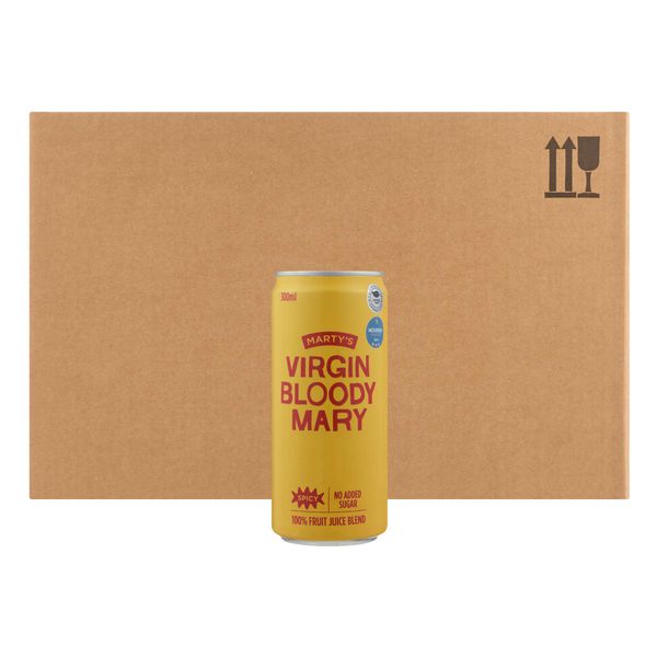Marty's Virgin Bloody Mary | 24 x 300ml Cans | Award-Winning | Vegan | SA