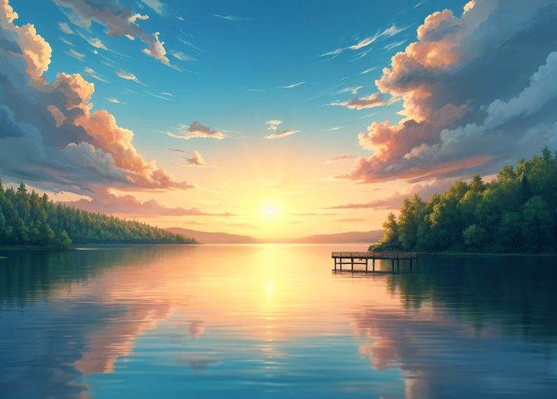 Modern Canvas Wall Art Home Decor - Beautiful Lake