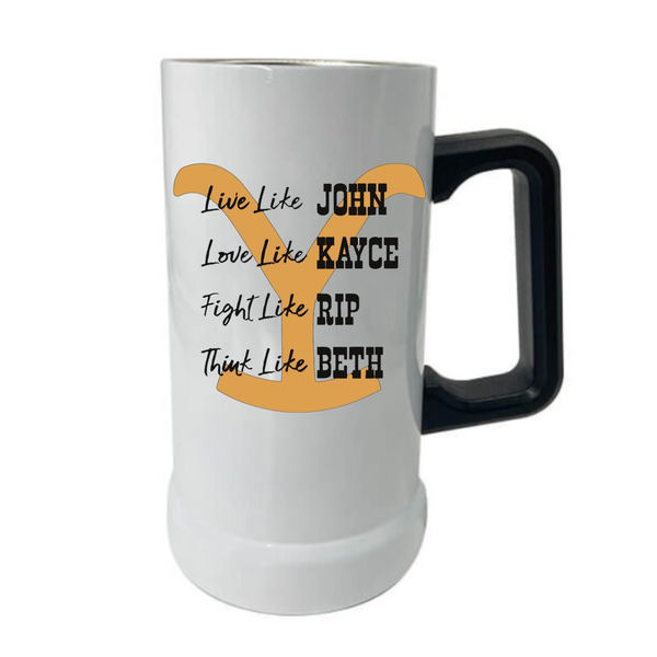 Live like YS - Sublimated Double Wall Stainless steel 750ml Beer Mug
