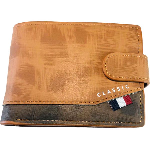 Classic Bi Fold Leather Stitched Men's Wallet