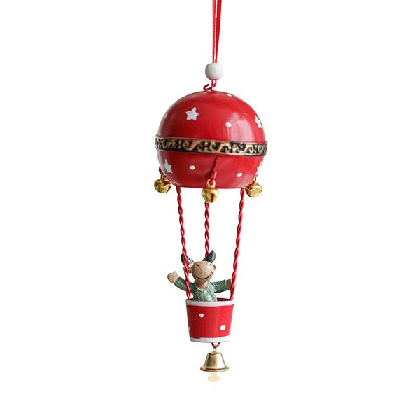 Christmas Tree Snowman Ornaments - Painted Hot Air Balloon Decorations