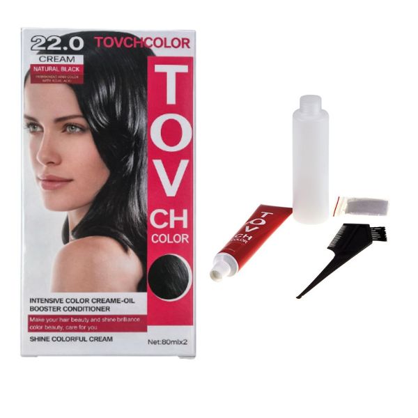 Tovch Natural Black Hair Colour With Nourishing Conditioner In Hair Dye