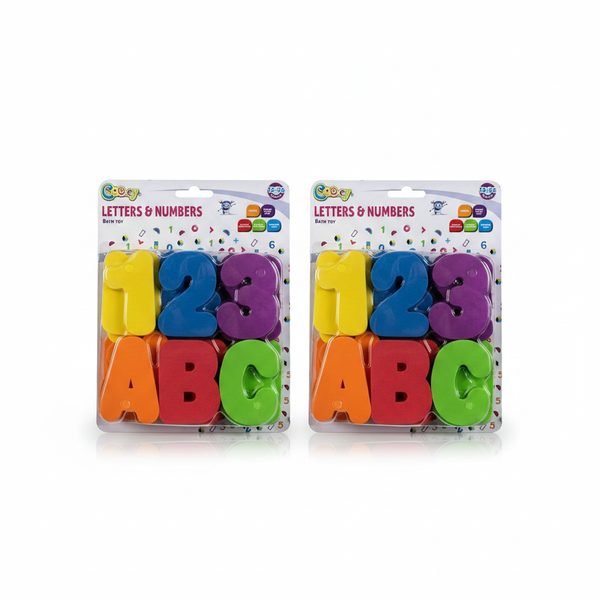 Cooey Baby Bath Toy Set - 36 Piece EVA Letters and Numbers - 2 Pack