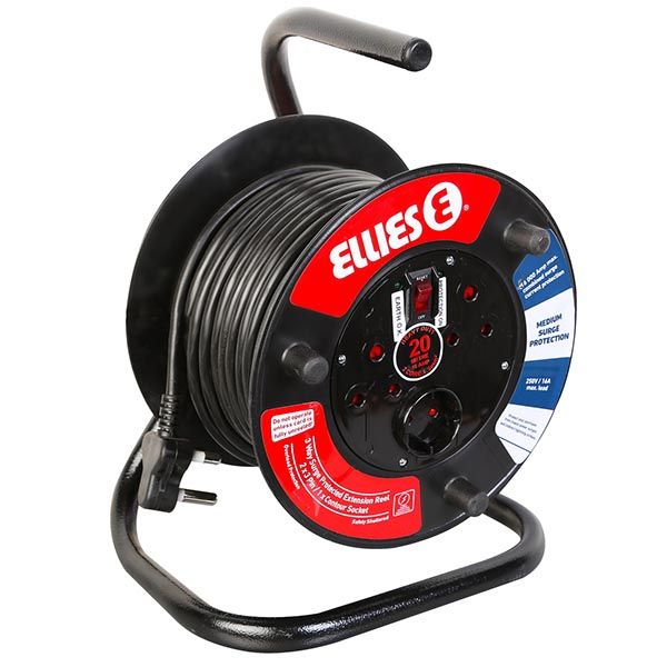 Ellies: Electrical Extension Reel 20m with Surge Protection (1.5mm/16A ...