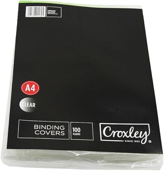 CROXLEY Binding Covers Clear 180cm 100's