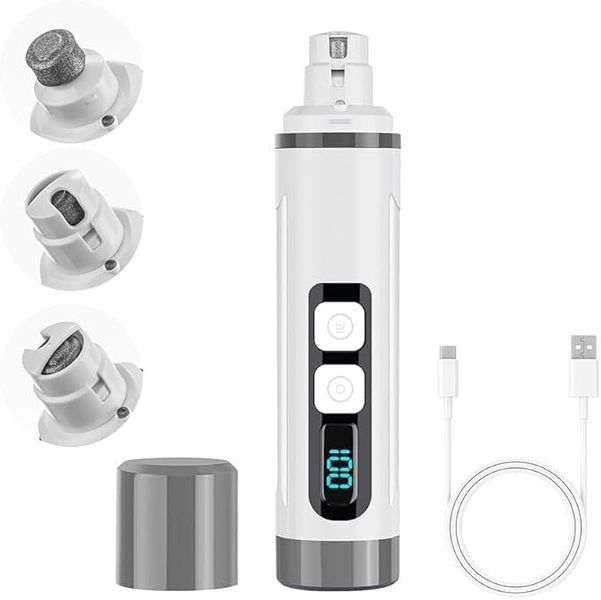 Ultra Quiet Pet Nail Grinder with LED Light and 2 Speeds