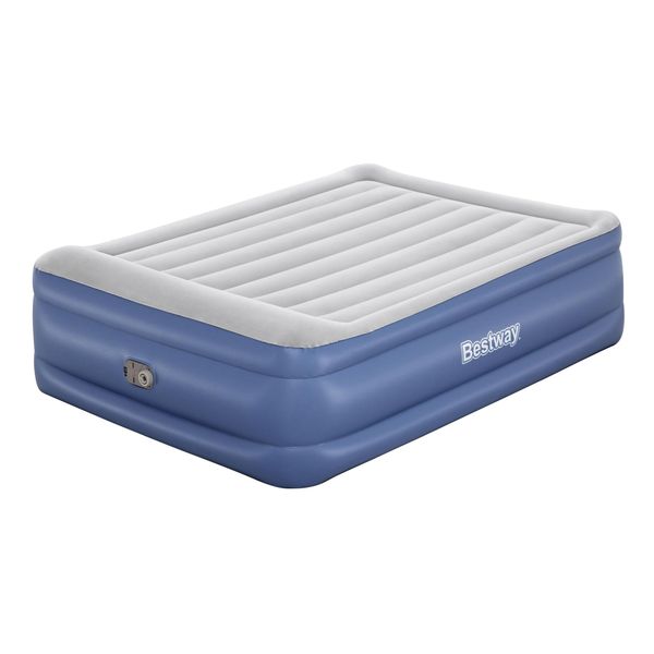 Bestway Tritech Air Mattress Queen Built-in AC Pump - 2.03m x 1.52m x 56cm
