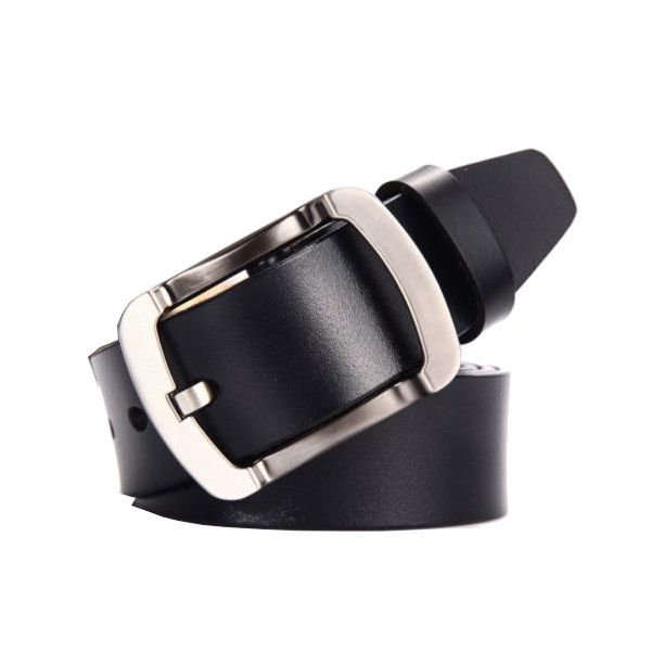 Olive Tree - Genuine Leather Belt Style C - Black
