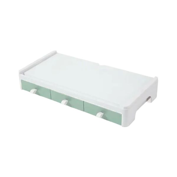 3-Drawer Monitor Stand Desktop Table Storage Organizer Shelf
