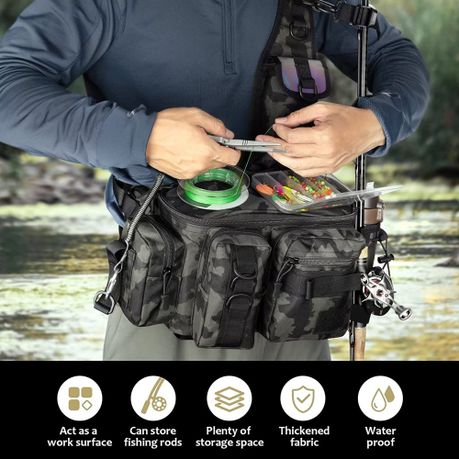 Camping Fishing Durable Portable Fly Fishing Sling Tackle Bag