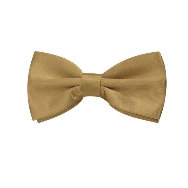 Plain Satin Bow Tie - Coffee