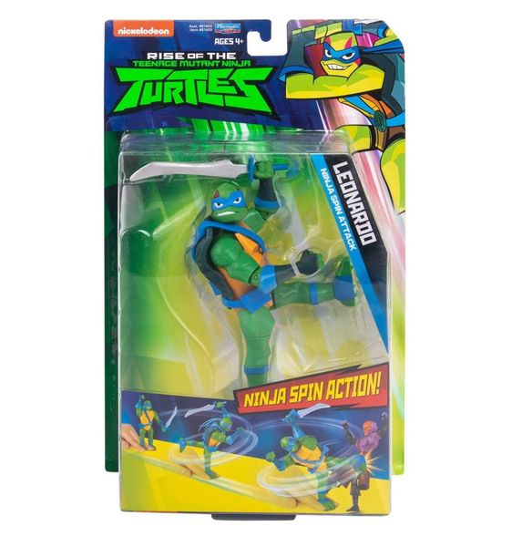 Rise of TMNT Delux Figurine - Ninja Spin Action Leonardo