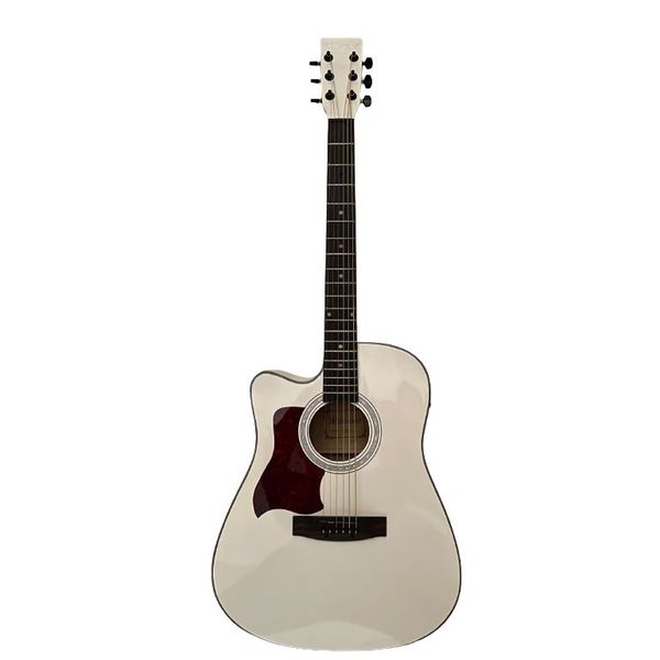 Wedgwood Left Hand Acoustic Electric Guitar in White