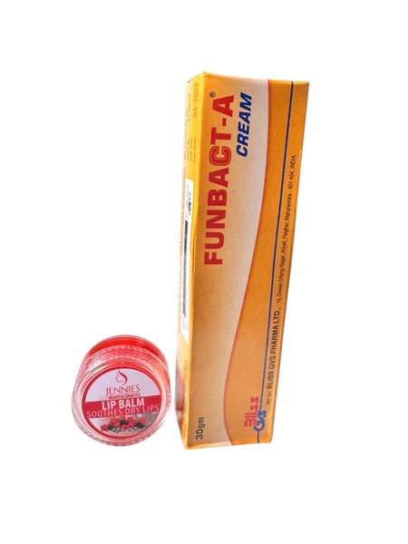 Jennies Lip balm and Funbact-A Triple Action Cream