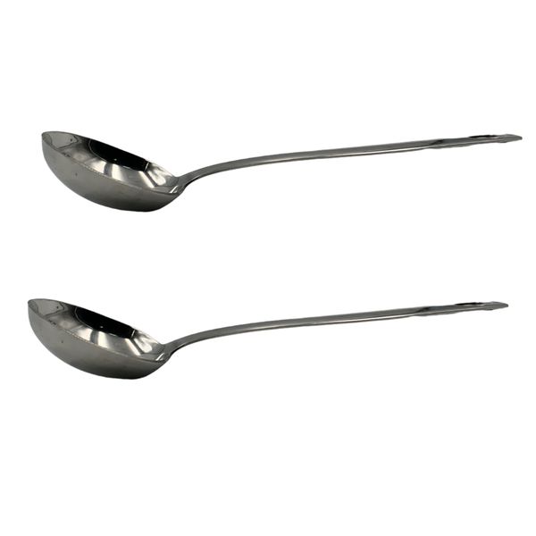Quality Round Soup Ladle Basic Stainless Steel 2 Piece 25cm