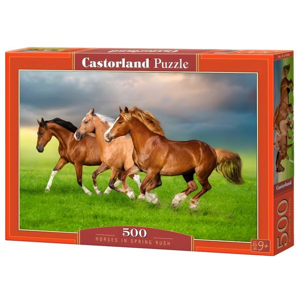 Castorland Puzzle Horses In Spring Rush - 500 Piece