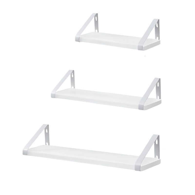 Bragg Dublin Floating Wall Shelves , White = Set of 3