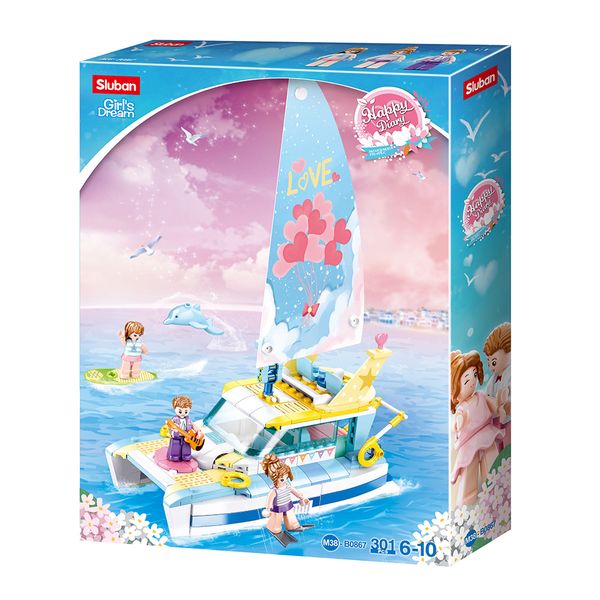 Sluban Building Set: Girl's Dream Yacht - 301 Pieces