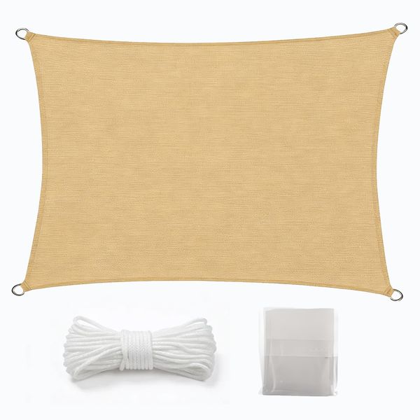 5x3m Blocking Sunshade UV Block Sun Shade Sail for Outdoor Areas