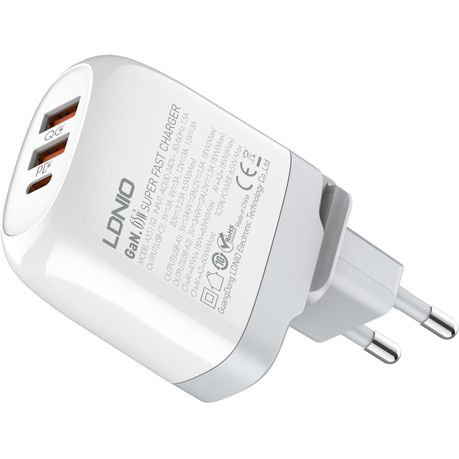 LDNIO Fast i phone Adapter 65Watt Compatible With Iphone With IP