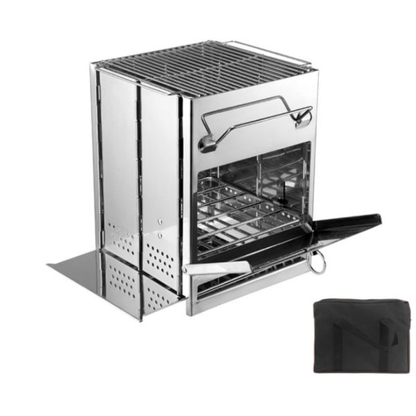 Lifespace Stainless Steel Camping &amp; Hiking Stove in Carry Bag