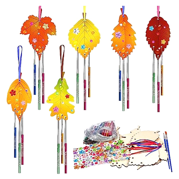 Wind Chime Toy Craft Set Children's Maple Leaf Style Toy DIY Wind Chime Toy