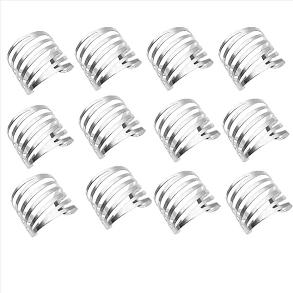 Silver Napkin Rings Set For Christmas Everyday Holiday Party