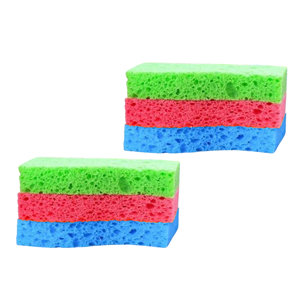 Set of 2 Natural Cellulose Sponge - 3 Pieces
