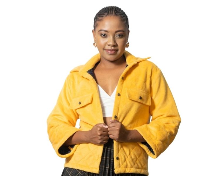 Midi- Sleeve Crop Fleece Jacket - Mustard