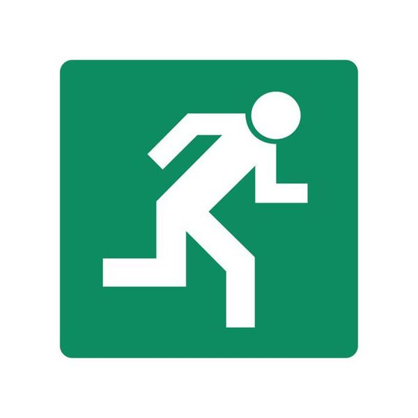 Right Running Man Sign 290 x 290mm